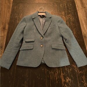 Talbots Blue Blazer with Gold Button Accents